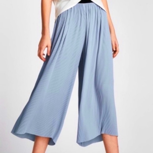 Zara Pants - ZARA Wide Leg Pleated Pants Culottes